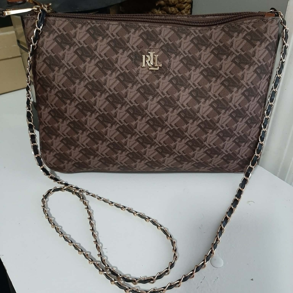 LAUREN RALPH LAUREN "Bainbridge Tara" Double Gusset Crossbody Bag